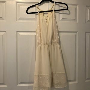 Cream Dress with Polka Dot embellishment